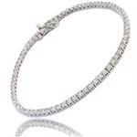 Sterling s�lv tennis armb�nd med 2,0 mm zirkonia, 20 cm