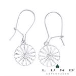 11 mm 925 s�lv Marguerit �reb�jler i hvid m/ s�lv fra Lund of Copenhagen