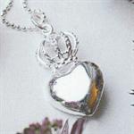 "Royal Heart" s�lv hjerte vedh�ng fra Lund Copenhagen