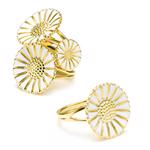 Marguerit fingerring i 925 s�lv m/ emalje fra Lund of Copenhagen