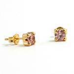 14 karat �restik med klar pink zirkonia