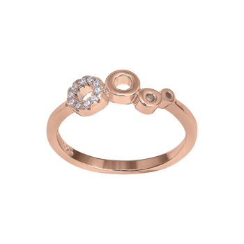 Rosa forgyldt sølv ring EVYNOR 12mm, fra Joanli Nor