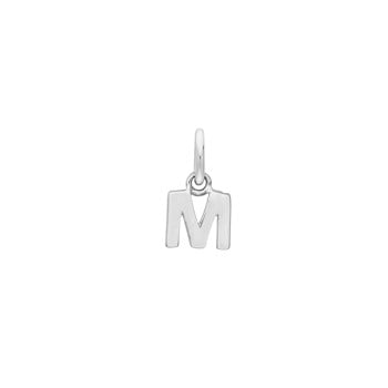 Rhod. sølvvedhæng bogstav - M, fra Siersbøl