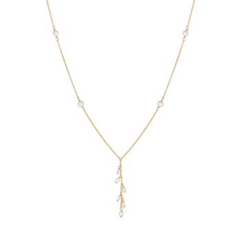 Forgyldt sølv collier med perler, fra Støvring Design