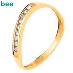 Diamant ring med 9 stk 0,01 ct diamanter