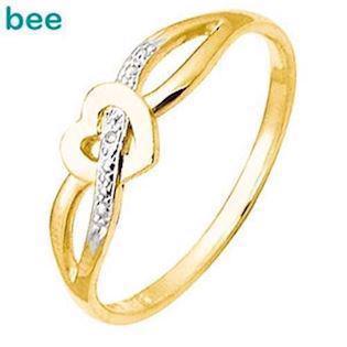 9 ct. gold Heart love ring
