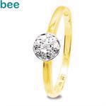 Diamant guld ring med hele 9 diamanter