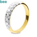 Pave guld ring med zirkonia