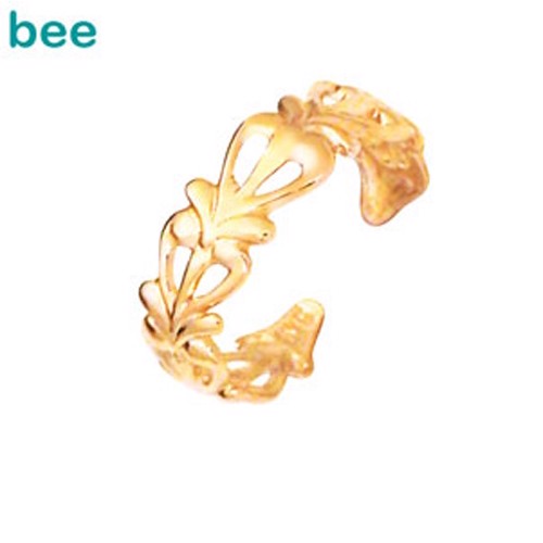 S�d lille blomster ranke t�ring i 9 kt guld