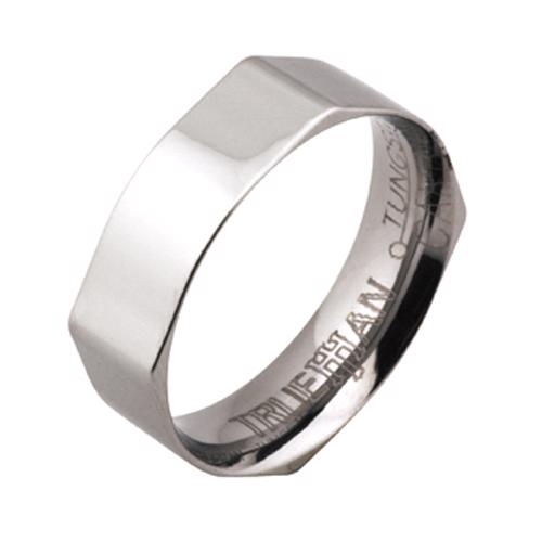 Trueman tungstens facet fingerring