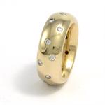 14 kt ring with 0,81 ct brillant drys