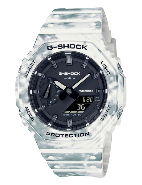 G-Shock Hvis resinplast samt carbon Quartz Herre ur fra Casio, GAE-2100GC-7AER