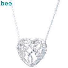 S�lv filigree hjerte vedh�ng