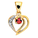 9 ct Gold Sapphire and Diamond Pendant