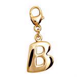 B Guld bogstavs vedh�ng med karabin