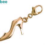 Sko charms i 9 kt guld med karabin