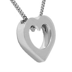 Alliance hvidgulds hjerte vedh�ng i 14 kt - 18,6 mm