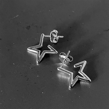 Sistie - Festlige stjerneørestikker, 16 mm, forgyldt sølv