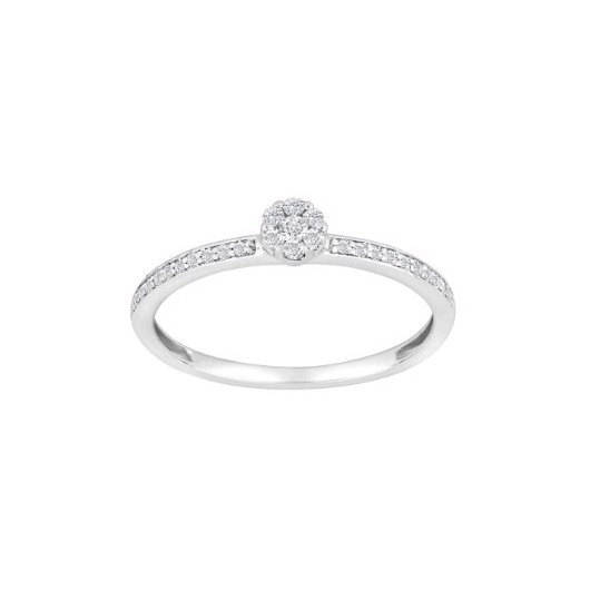 Siersbøl ring 14 karat hvidguld med 23 stk 0,16 karat W/SI1 diamanter (10100160600)