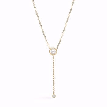 Halskæde med perle i forgyldt sterling Sølv fra Guld & Sølv Design