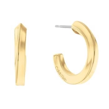 Calvin Klein Twisted Ring Earrings Øreringe i forgyldt stål