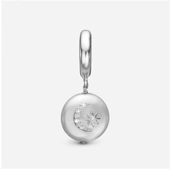Sun and Moon, sølv charm til 6 mm læderarmbånd fra Christina Collect