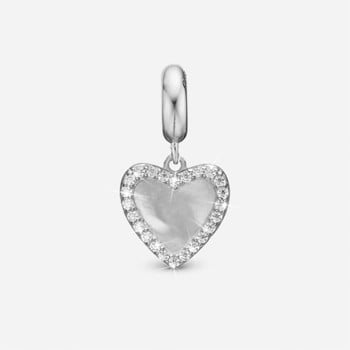 Christina Jewelry, sølv charm til sølvarmbånd eller 4 mm slim læderarmbånd - Romance