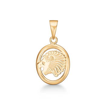 Støvring Design 14 kt guld vedhæng, Løven stjernetegn