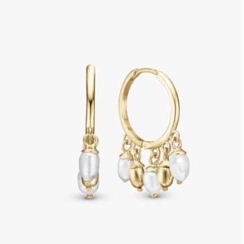 Magic Pearls, forgyldt sølv Øreringe fra Christina Jewelry