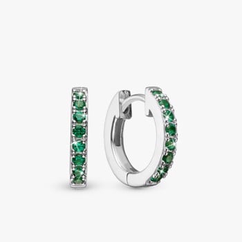 Green Circles sølv Øreringe, fra Christina Jewelry