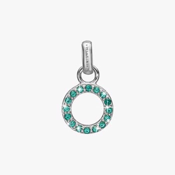 Green CZ Circle vedhæng i sølv fra Christina Jewelry