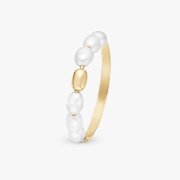 Christina Jewelry forgyldt  Magical Pearls Fingerring med smukke ferskvandsperler