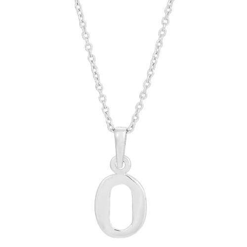 Siersbøl 0 tals  sterling sølv halskæde med vedhæng med blank overflade