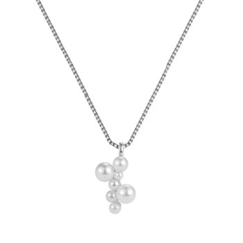 Coro vedhæng med kæde i sølv med perler fra NAVA Copenhagen