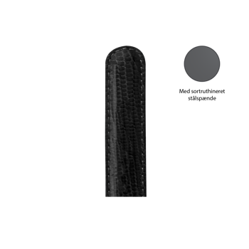 Christina Collect urrem, sort, XL - 16 mm med sort stålspænde
