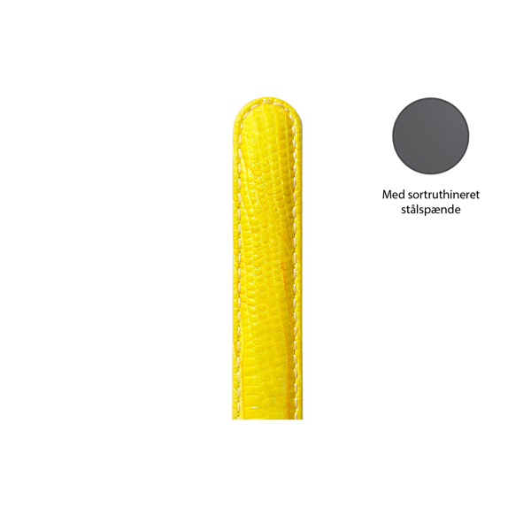 Christina Collect urrem, gul - 16 mm med sort stålspænde