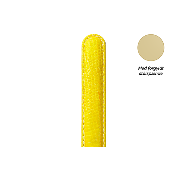 Christina Collect urrem, gul - 16 mm med forgyldt stålspænde