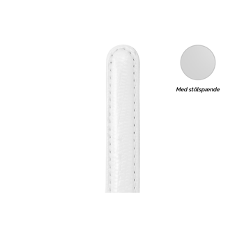 Christina Collect urrem, hvid - 16 mm med stålspænde