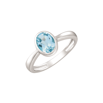 Sølv ring med blå topas fra Støvring design