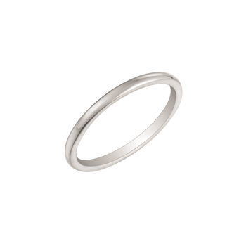 Smuk og enkel sølv ring med buet overflade fra Støvring design