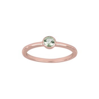 Rosaforg. sølv ring 4mm lysegrøn HILDANOR, fra Joanli Nor