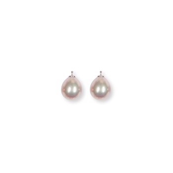 Mallorca perle dråbe farve11 m/rh sølv - par, fra Heinzendorff