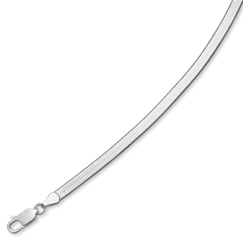 Sølv Sildebensarmbånd blank 925s. 4,49mm. 20cm., fra Støvring Design