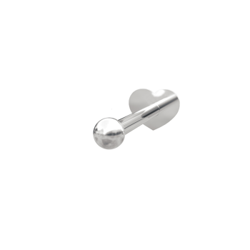 Rhd. sølv Labret-piercing kugle 2mm solid PIERCE52, fra Nordahl