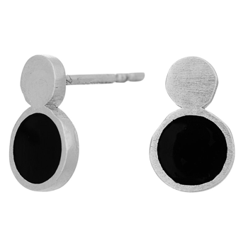 Rhd. sølv øreringe BLACK52 11mm, fra Nordahl