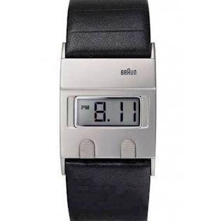Digital mat rustfri stål quartz Herre ur fra Braun, BN0076SLBKG