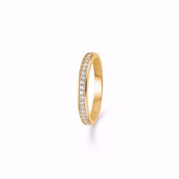 Guld & Sølv Design 8 karat guldring med zirkonia