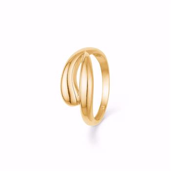 8 kt dråbe slyng guld ring