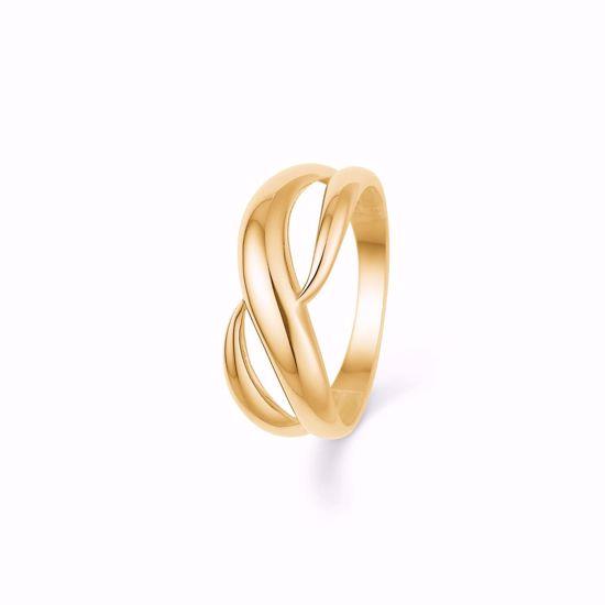 Siersbøl 8 kt guldring med flettet design