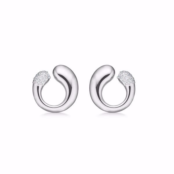 Sølv ørering med zirkonia